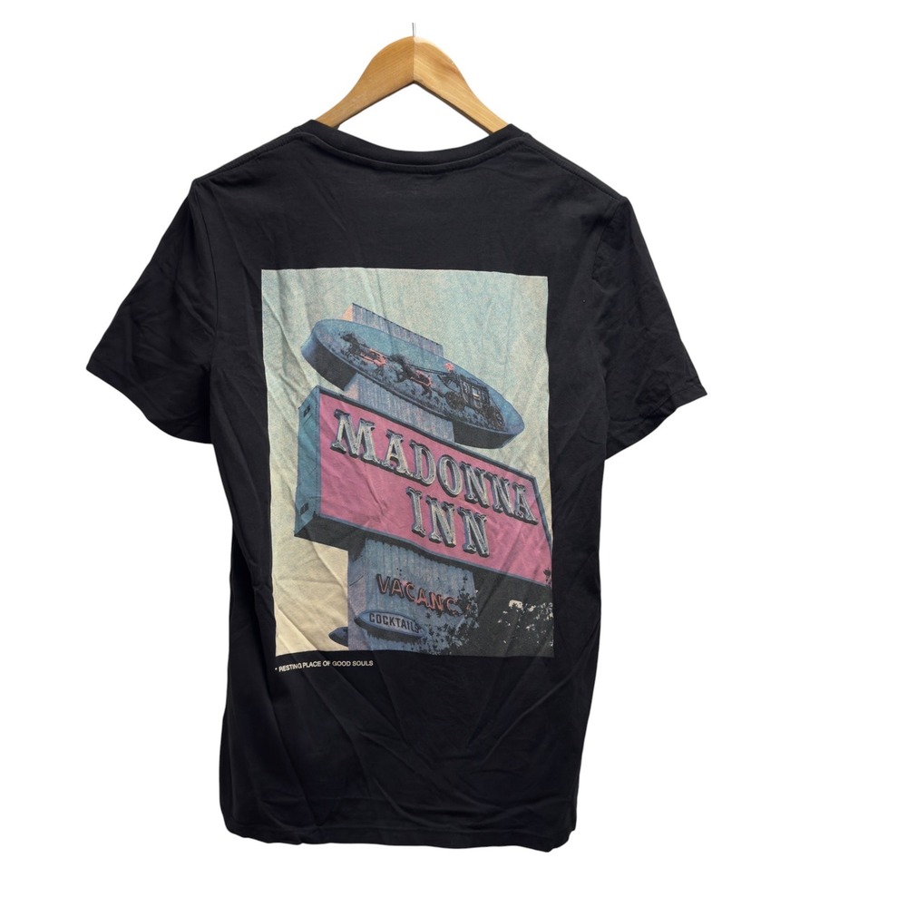 Zadig & Voltaire Men's XS Black Ted Photoprint Paradise Madonna Inn T-Shirt euc